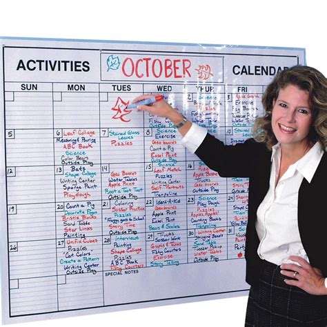 monthly wall calendar office planner organizer large dry erase board