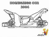 Coloring Koenigsegg Supercar Side Cars Ccr Pages Kids Super Print Yescoloring Striking Printable sketch template
