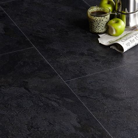 colours black slate effect luxury vinyl click flooring  pack departments tradepoint