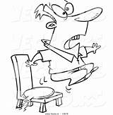 Coloring Pages Fart Cartoon Getcolorings Chair Vector Man Printable sketch template