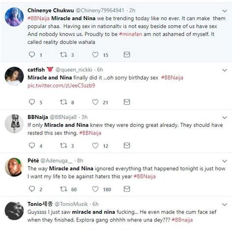 Nigerians React To Miracle And Nina S Sex Scene On Big