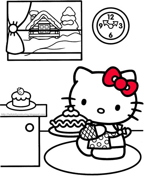 kitty colouring  pictures