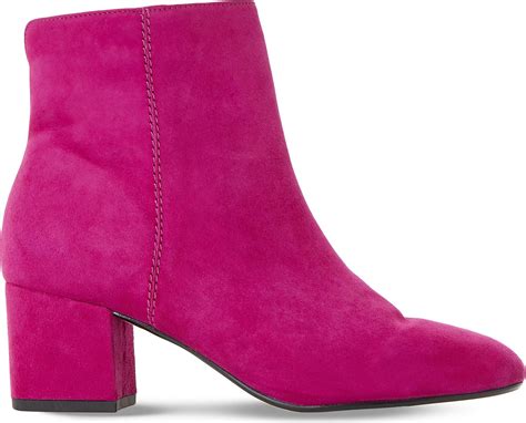 Dune Olyvea Suede Ankle Boots In Pink Suede Pink Lyst