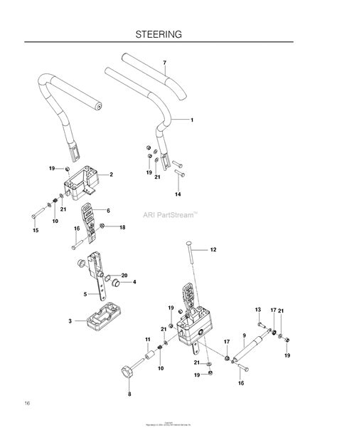 husqvarna rz    parts diagram  steering