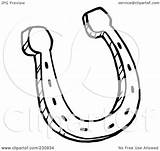 Coloring Horseshoe Outline Metal Single Illustration Printable Print Royalty Clipart Rf Toon Hit Pages Getcolorings Poster Color sketch template