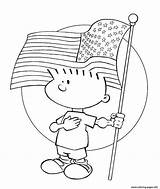 Flag Printable Coloring American Pages Color sketch template
