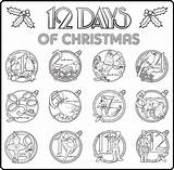 Christmas Days Coloring Pdf sketch template