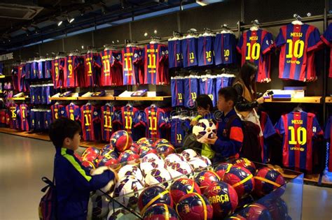 fc barcelona official store editorial photo image  commerce camp
