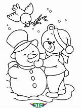 Snowman Coloring Tsgos sketch template