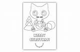 Cat Coloring Christmas Merry Card Pages sketch template