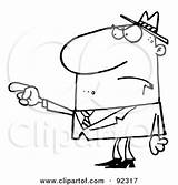 Pointing Outlined Blame Man Royalty Clipart Illustration Toon Hit Rf sketch template