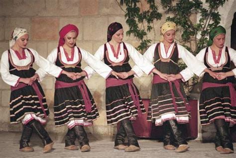 The Traditional Folklore Costume From Rhodes Embona Village And The
