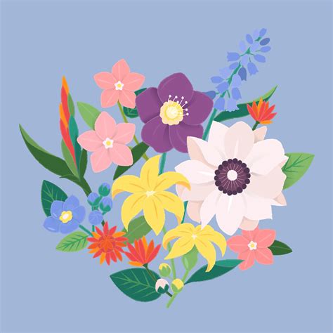 illustration   bouquet  flowers   vectors clipart