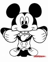 Mickey Mouse Coloring Grimace Pages Disney Funny Face Minnie Making Printable His Outline Disneyclips Drawings Drawing Cartoon Choose Board Walt sketch template