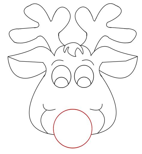 template  rudolph  red nosed reindeer   nose