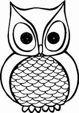 Clipart Owl Easy Clip Simple Arts sketch template