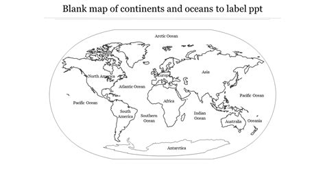 blank world map continents oceans