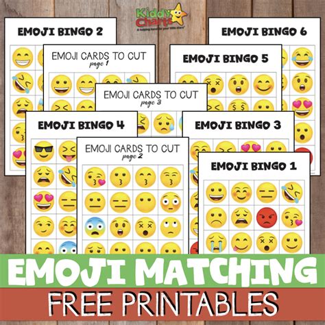 printable emoji bingo cards