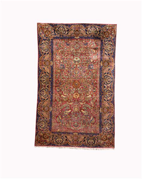bonhams a kashan silk rug central persia circa 1890 203cm x 132cm
