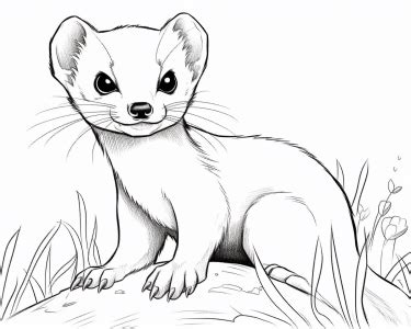 weasel coloring pages fun  educational printables featuring nature