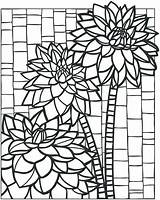 Mosaic Coloring Pages Patterns Drawing Adult Animal Printable Colouring Adults Sheets Print Flower Book Books Color Creative Pattern Drawings Mosaics sketch template