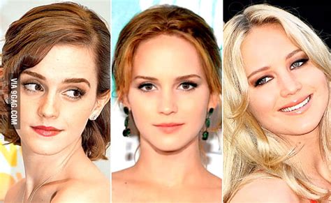 Emma Watson Jennifer Lawrence Mashup 9gag