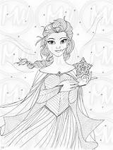 Elsa Queen sketch template