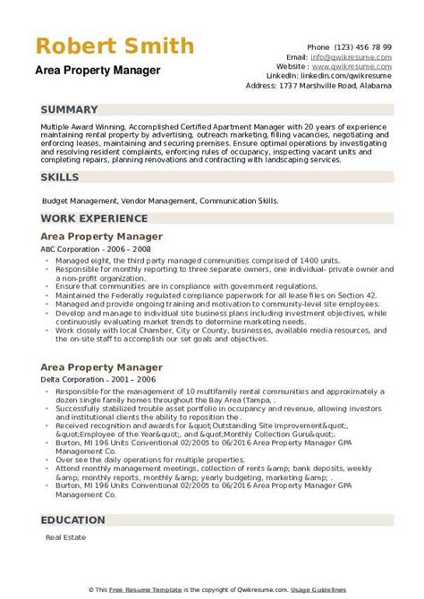 property manager resume sample good resume examples