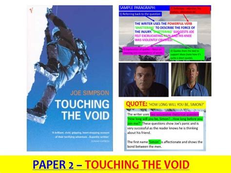 touching  void paper   lessons  sow eduqas gcse english