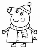 Pig Scarf Mummy Peppa Cap Put Pages2color Cookie Copyright Pages sketch template