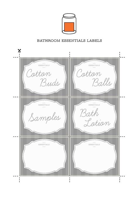 printable labels printable labels  printables bathroom jars