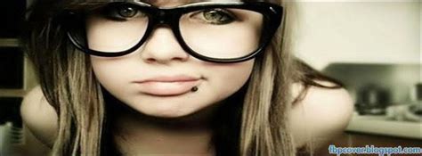 cute emo girl with glasses gorgeous teen alone facebook cover fb timeline fbpcover