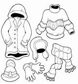 Coloring Winter Clothes Hat Pages Kids Warm Clipart Drawing Library Tt Google sketch template