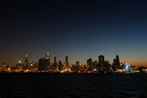 photo panoramic view  lighted city  night architecture