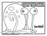 Gary Snail Spongebob Squarepants sketch template
