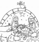 Nativity Coloring Scene Christmas Pages Printable Story Kids Religious Preschool Di Christian Da Colorare Disegni Cool2bkids Print Bambini Color Church sketch template