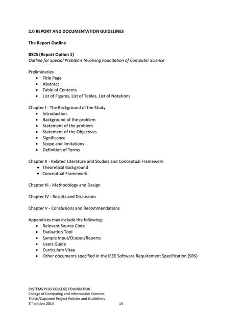 capstone project outline template master  degree students topics