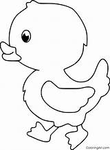 Duckling Coloring Pages Easy sketch template