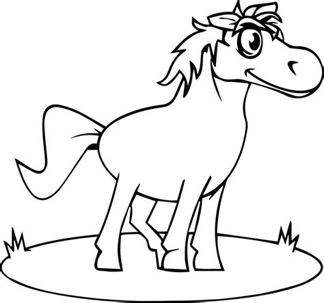 cartoon horse coloring page  horse coloring pages horse coloring