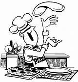 Coloring Pages Cooking Kitchen Baking Printable Color Cook Print Pizza Gif Coloringpages1001 Maken sketch template