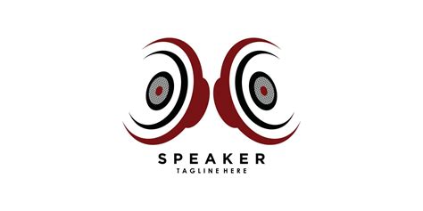 speaker sound system logo design  creative concept premium vector