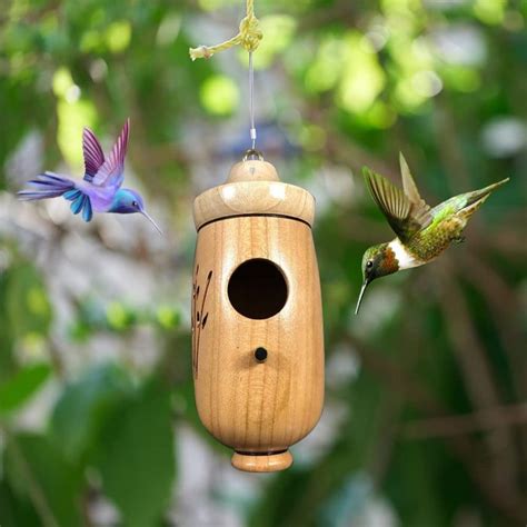 wooden hummingbird house gift  nature lovers pumaloves