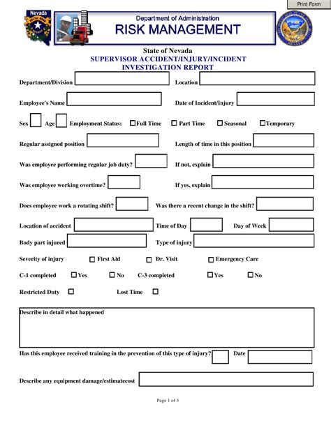 form rm accinv download fillable pdf or fill online supervisor accident