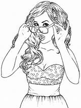 Coloring Pages Girl Beautiful Girls Printable Print sketch template