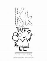 Pig Peppa Tracing Tulamama sketch template