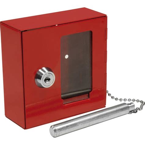 barska small breakable emergency key box safe  attached hammer