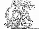 Dragon Coloring Pages Detailed Evil Sprite Christmas Winter Fantasy Realistic Getdrawings Getcolorings Color Selina Fenech Printable Adult Adults Popular sketch template