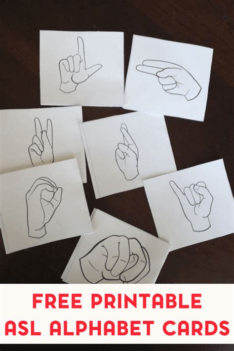 american sign language alphabet flash cards