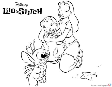disney lilo  stitch ohana coloring pages characters  printable