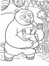 Coloring Fu Kung Panda Pages Po Ping Mr Game Print Cartoon Printable sketch template